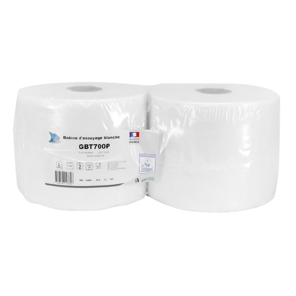 Rouleaux bobine papier blanc absorbant essuie mains pure cellulose 1000 feuille