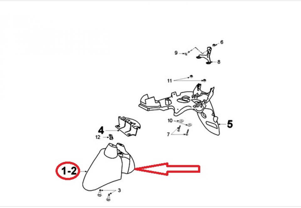 Garde boue avant Bleu pour scooter Peugeot 50 Vivacity 739499BA 1173949900 Neuf