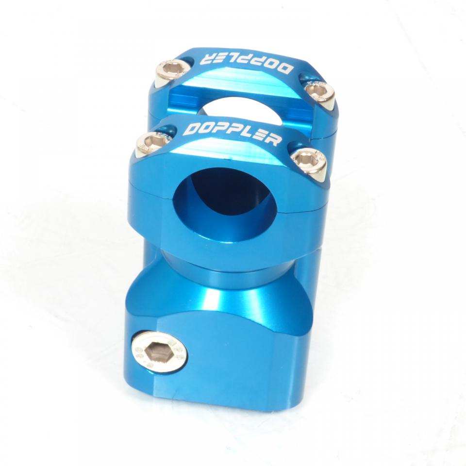 Potence de guidon bleu Doppler pour Scooter Gilera 50 Stalker 1993 à 2011 Neuf