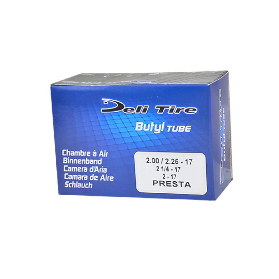 Chambre à air Deli Tire 2.00-17 2.25-17 2.1/4-17 2-17 valve Presta pour mobylette cyclo mob