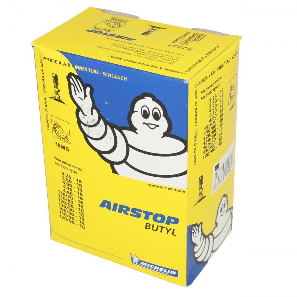 Chambre à air Michelin Airstop Butyl 3.25 à 4.60-18 valve TR4 pour moto Neuf
