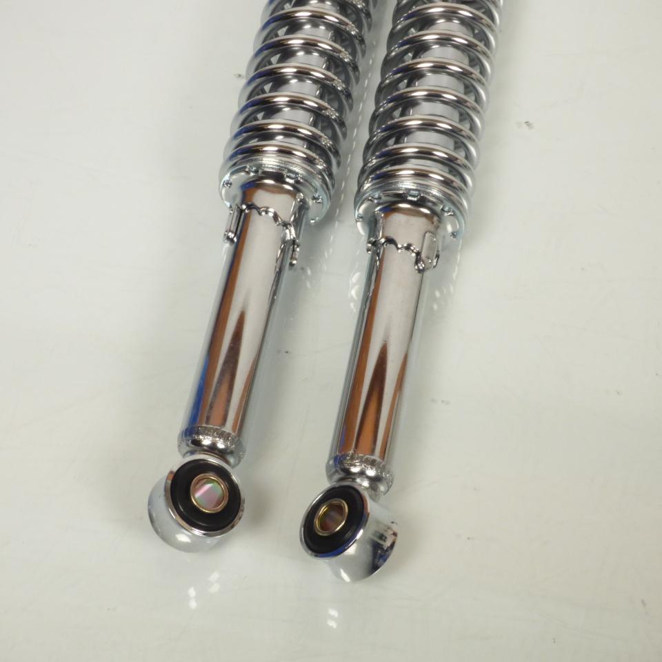 Paire d'amortisseur arrière réglable 340mm chromé RSM pour mobylette cyclo Neuf