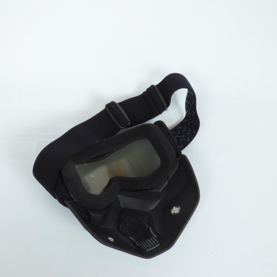 Lunette et masque Dark Knight noir mat pour casque jet bol Trendy écran teinté