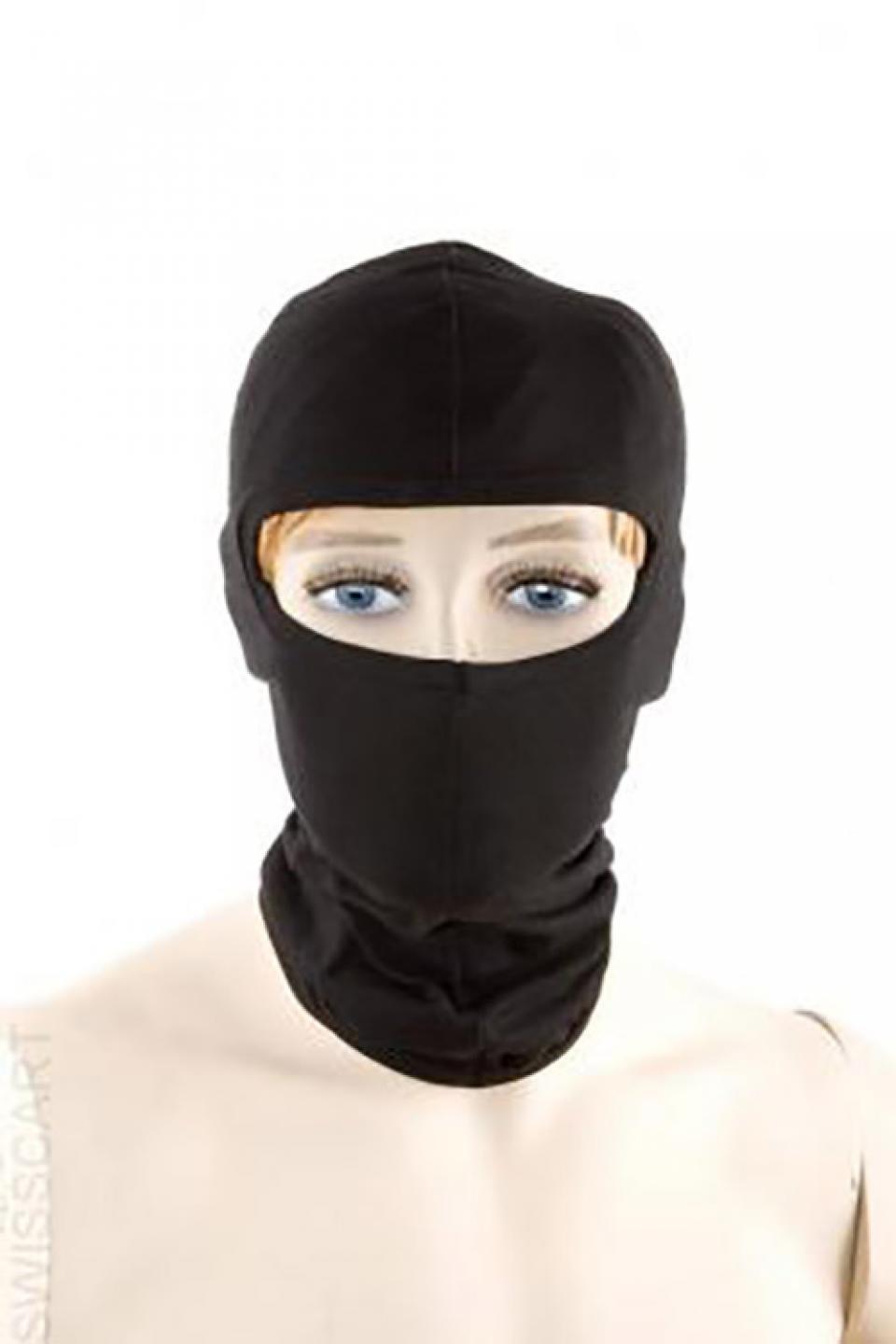 Cagoule hublot noire en coton moto scooter quad ATV cyclo à boite cyclomoteur