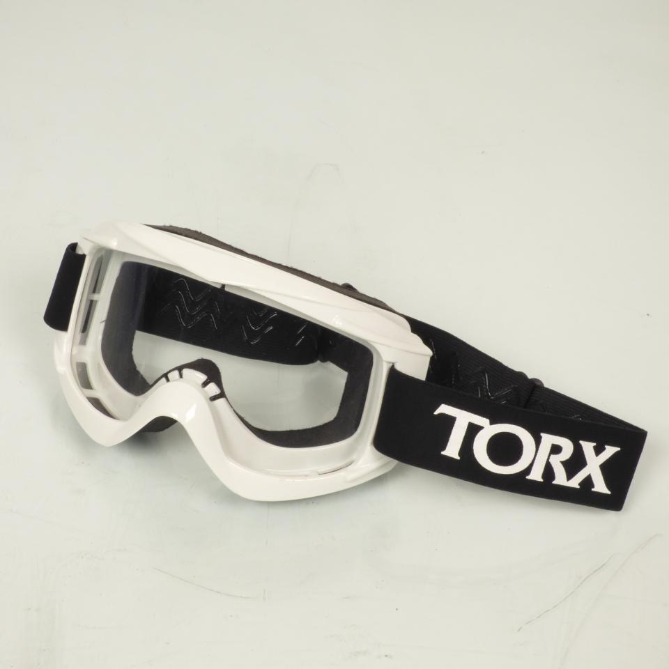 Lunette masque blanc supermotard enduro cross Torx pour homme / femme Neuf