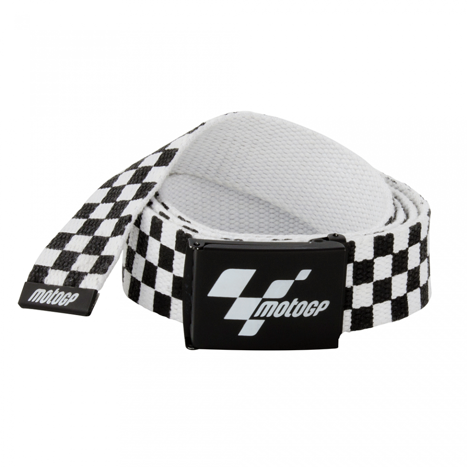 Ceinture taille 104cm Moto GP pour moto damier noir / blanc cadeau motard Neuf