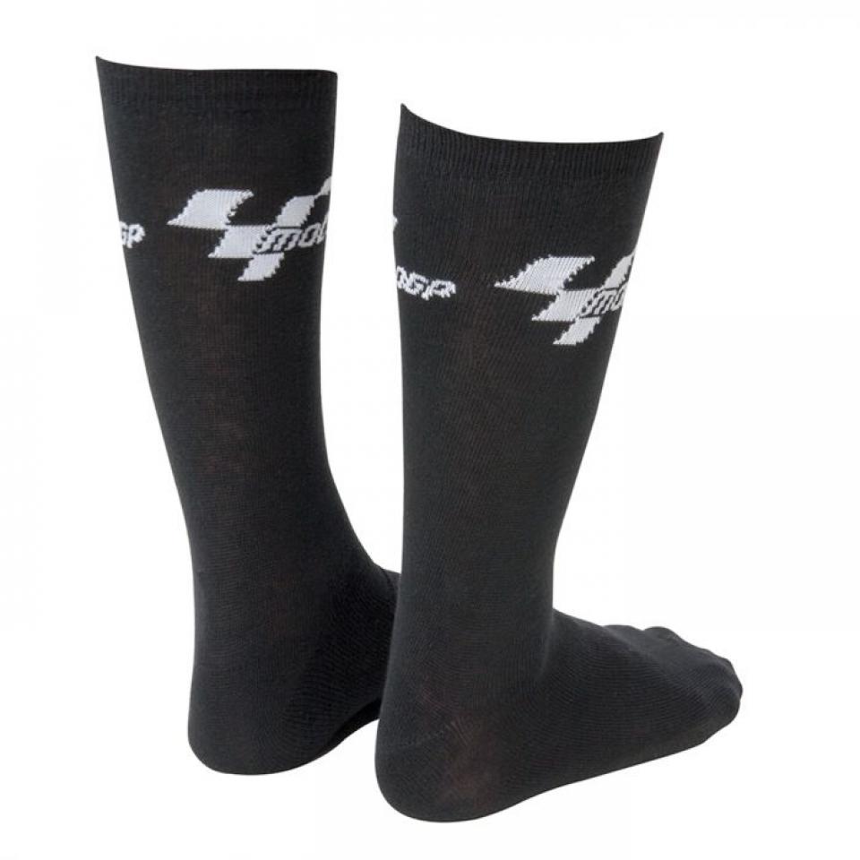 Paire chaussette coton Moto GP noir pour moto cadeau motard motarde Neuf