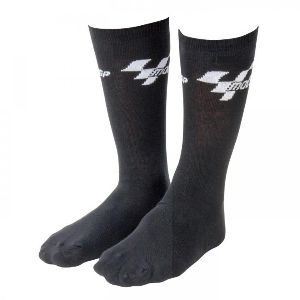 Paire chaussette coton Moto GP noir pour moto cadeau motard motarde Neuf