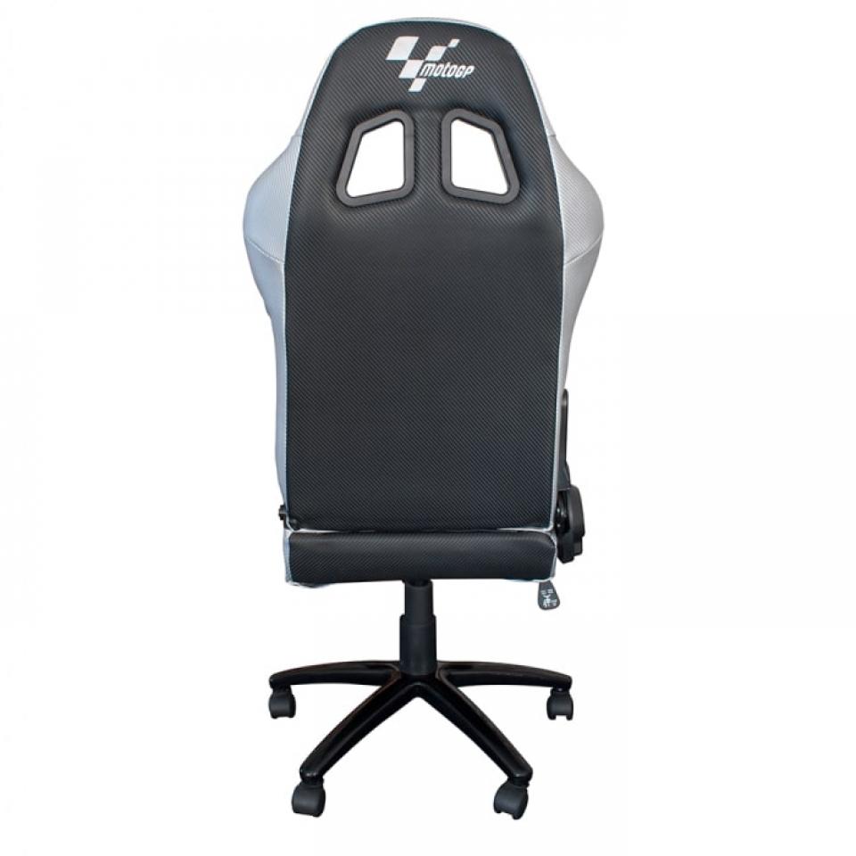 Fauteuil siège paddock bureau MotoGP noir argent pour moto cadeau motard Neuf