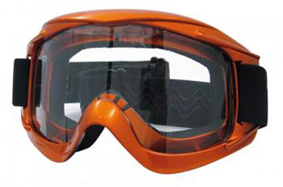 Équipement Torx  pour   cc de   a  932EMXSOR etat Neuf Lunette masque moto orange brillant TORX ecran anti-rayure buée / mousse double densitée / tresse avec triple filet silicone pour une bonne tenue sur le casque 