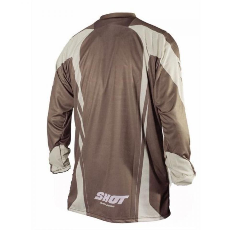 Maillot tee shirt cross enduro SHOT taille XL marron/blanc pour moto quad ATV rando