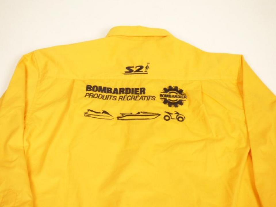 Chemise jaune Bombardier S2I homme Taille M quad pour moto scooter atv buggy Neuf