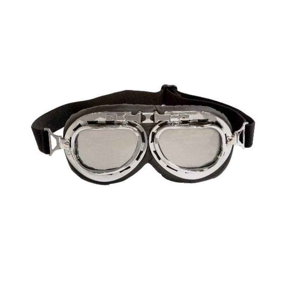 Lunette protection air force noir chrome look vintage rétro pour moto custom Neuf