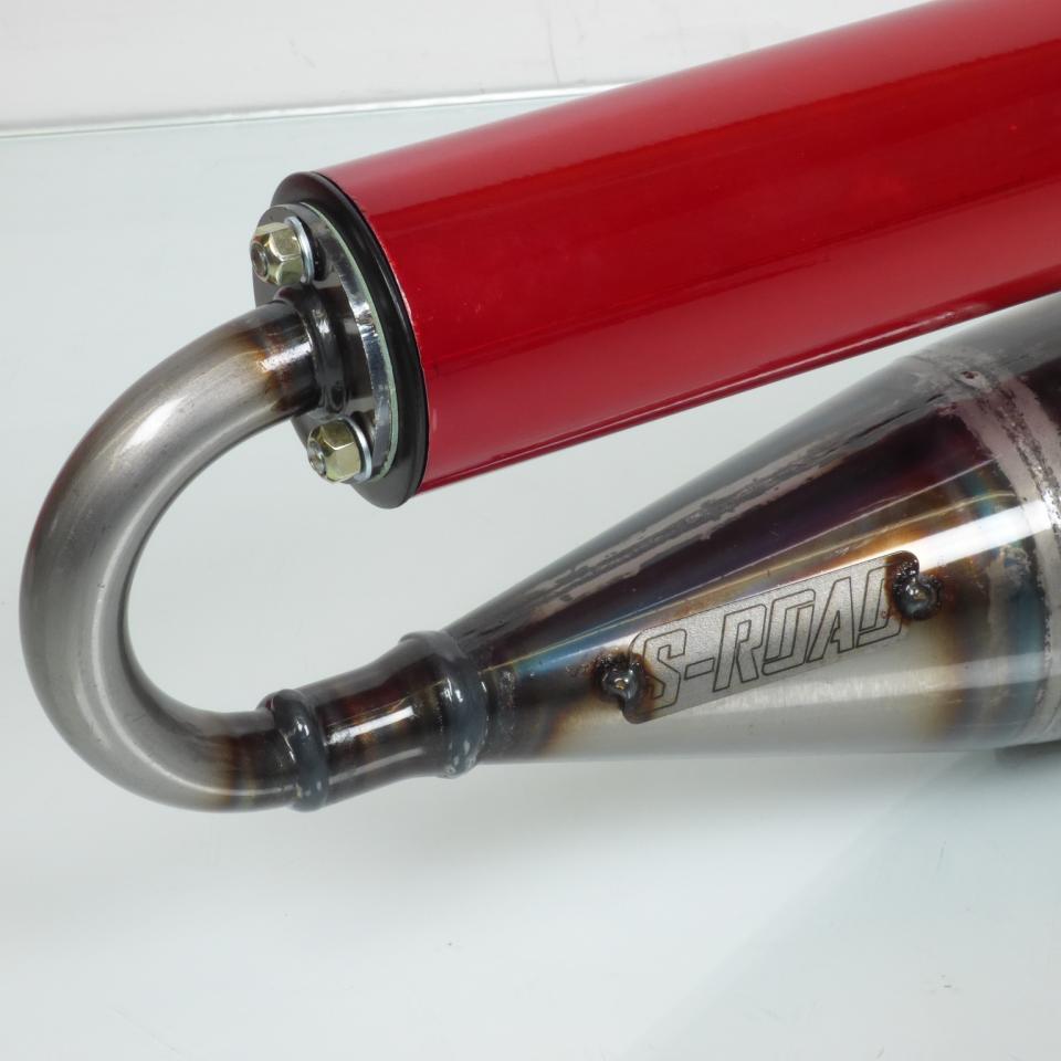 Pot d' échappement de détente MVT S-Road rouge pour scooter MBK 50 Booster Neuf