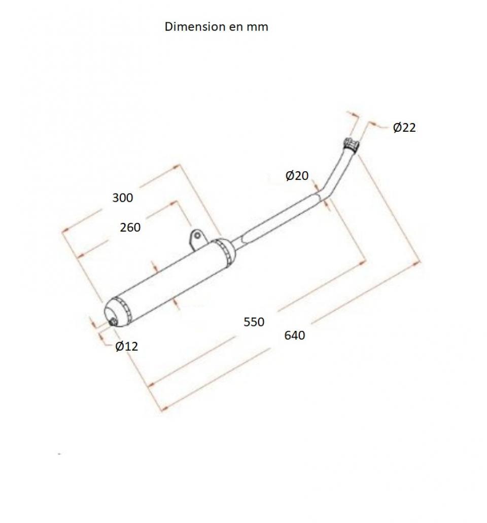 Pot d échappement SITO pour Mobylette Piaggio 50 Ciao 1988 à 1996 0247 / FL Neuf