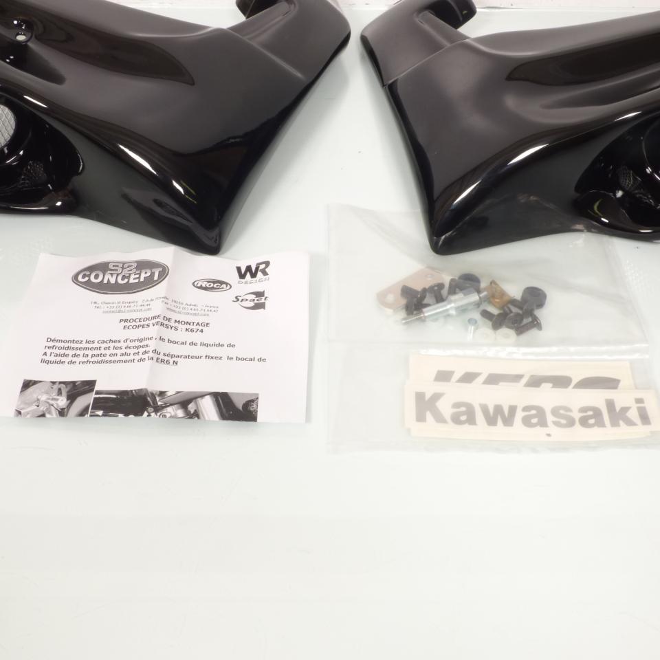 Écope de radiateur S2 Concept K674 pour moto Kawasaki 650 Versys 2007 à 2009