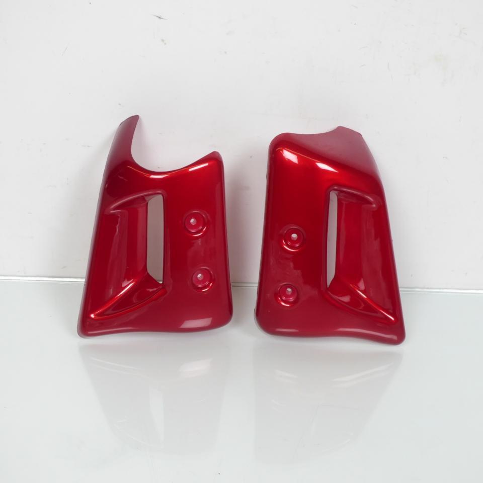 Paire d'écopes de radiateur rouge pour mobylette Peugeot 103 RCX Phase 2 Neuf