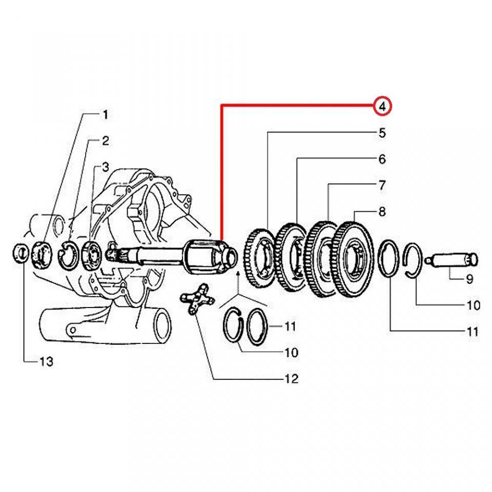 Pont arrière de transmission RMS pour scooter Piaggio 125 Vespa PX 1977-1982 157800 Neuf