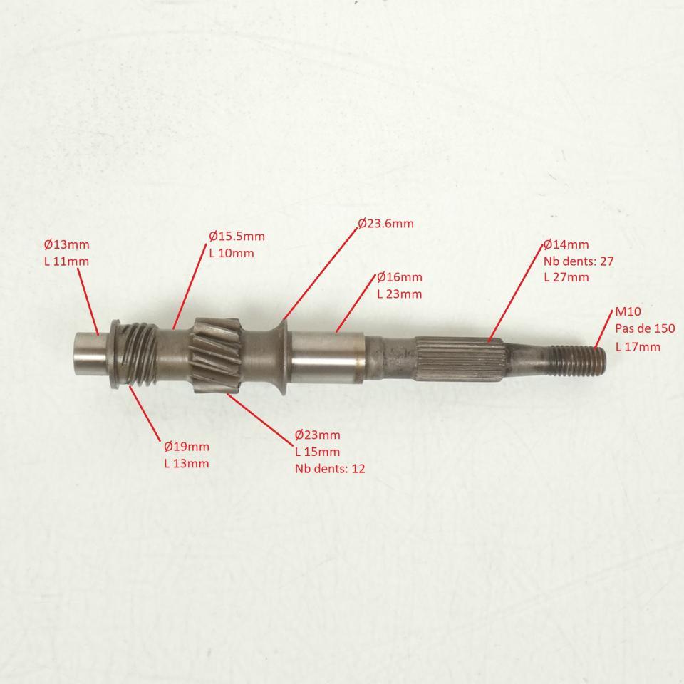 Pont arrière de transmission dents hélicoïdales pour scooter Peugeot 715841