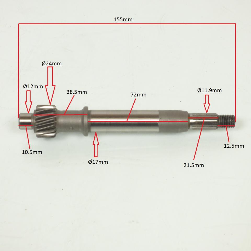 Pont arrière de transmission pour scooter Chinois 50 139QMB Neuf