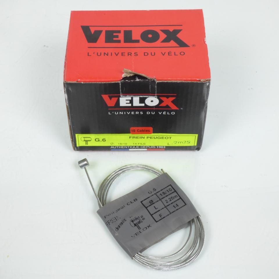 Boite 10 câble de frein VELOX pour mobylette Peugeot 103 / Ø1.8x2.25m Tete 8x8