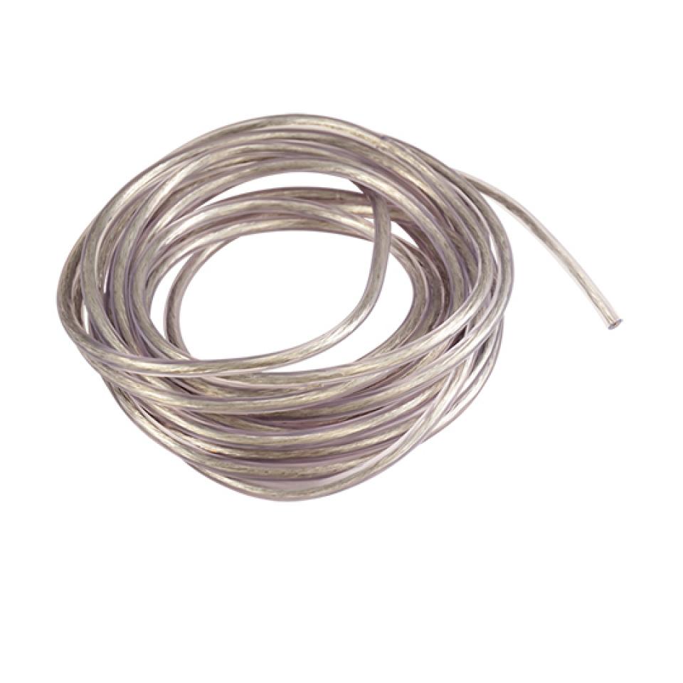 Fil électrique transparent haute tension HT de bougie Ø5mm x 5m pour mobylette cyclomoteur moto quad