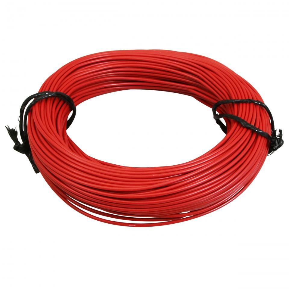 Bobine de fil électrique rouge multibrin 9/10 0.75mm² x 50m faisceau pour moto cyclo