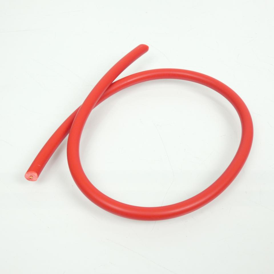 Fil bougie HT RSM Ø7mm x 50cm rouge pour mobylette scooter moto auto quad Neuf