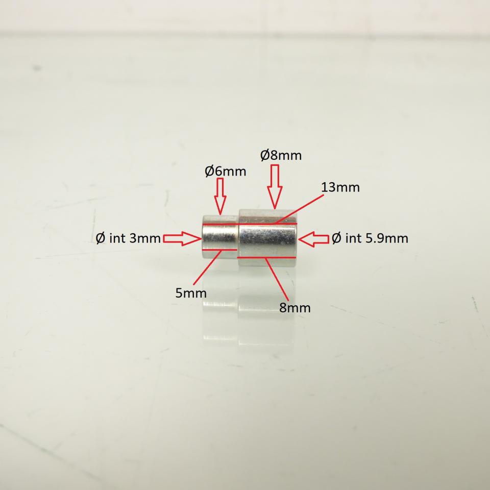 Arrêt butée embout de gaine épaulé Algi Ø3/5.9x6/8x13mm pour moto mobylette mob