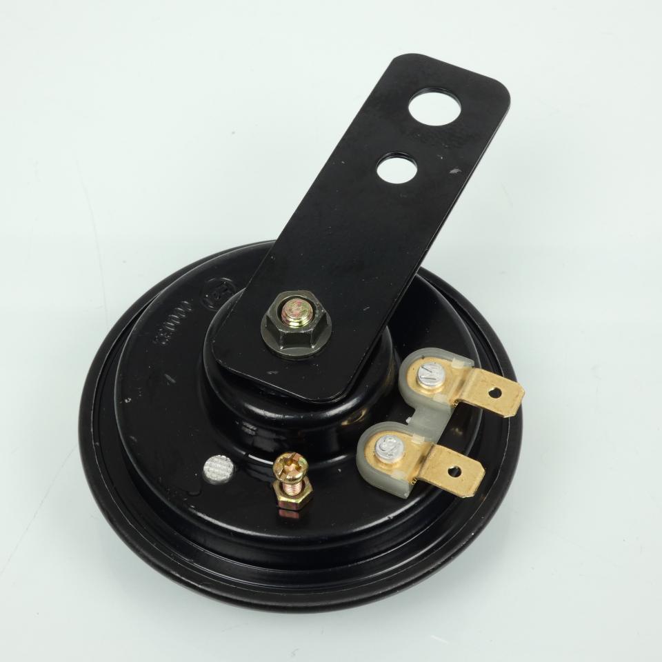 Klaxon avertisseur sonore Sifam rond 12V DC 105dB Ø70mm noir pour moto Neuf