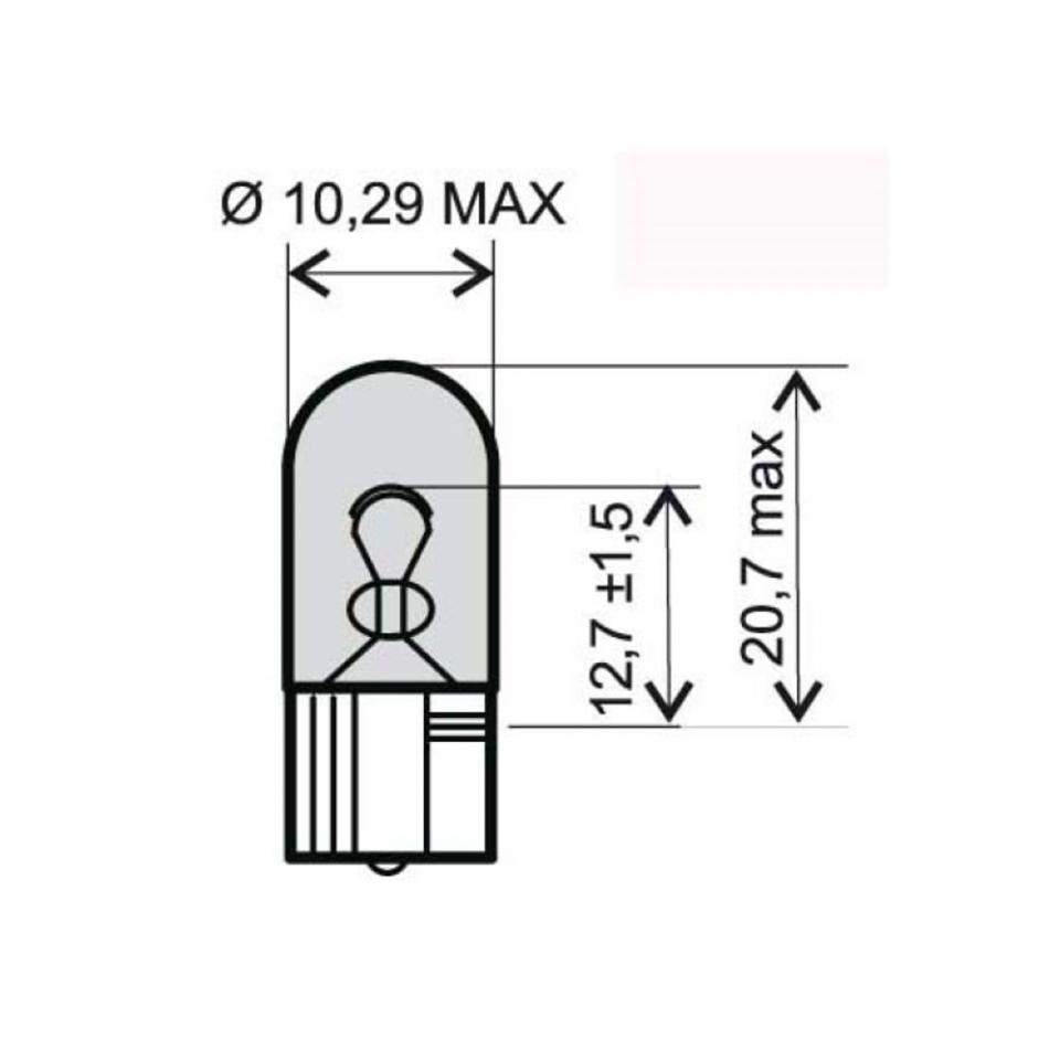 Ampoule 12V 5W culot type W2.1X9.5d orange RMS pour moto auto / à l'unité Neuf