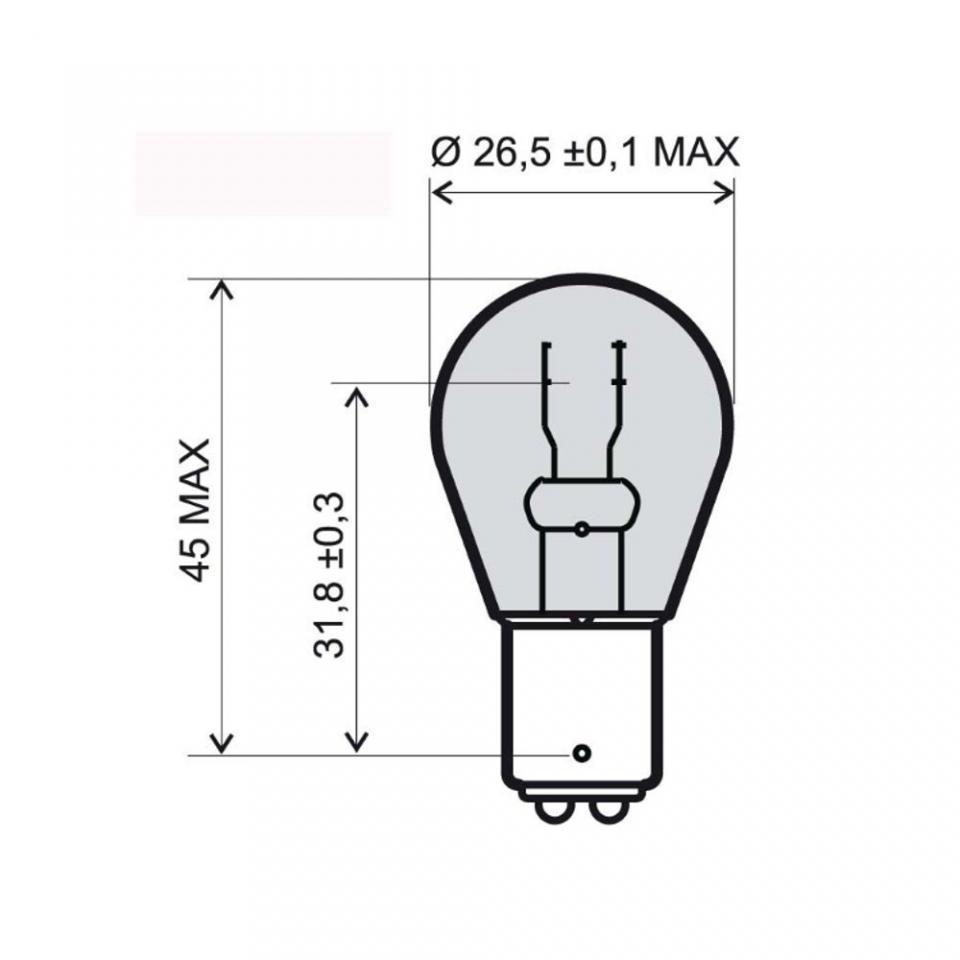 Ampoule orange RMS 12V 21W BAU15s S25 pour moto scooter auto à l'unité Neuf