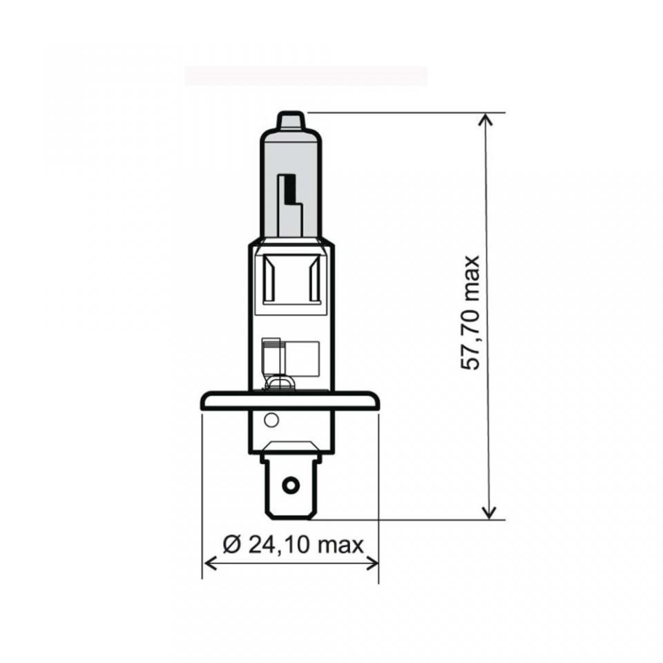 Ampoule blanche RMS H1 12V 55W pour moto scooter auto à l'unité Neuf