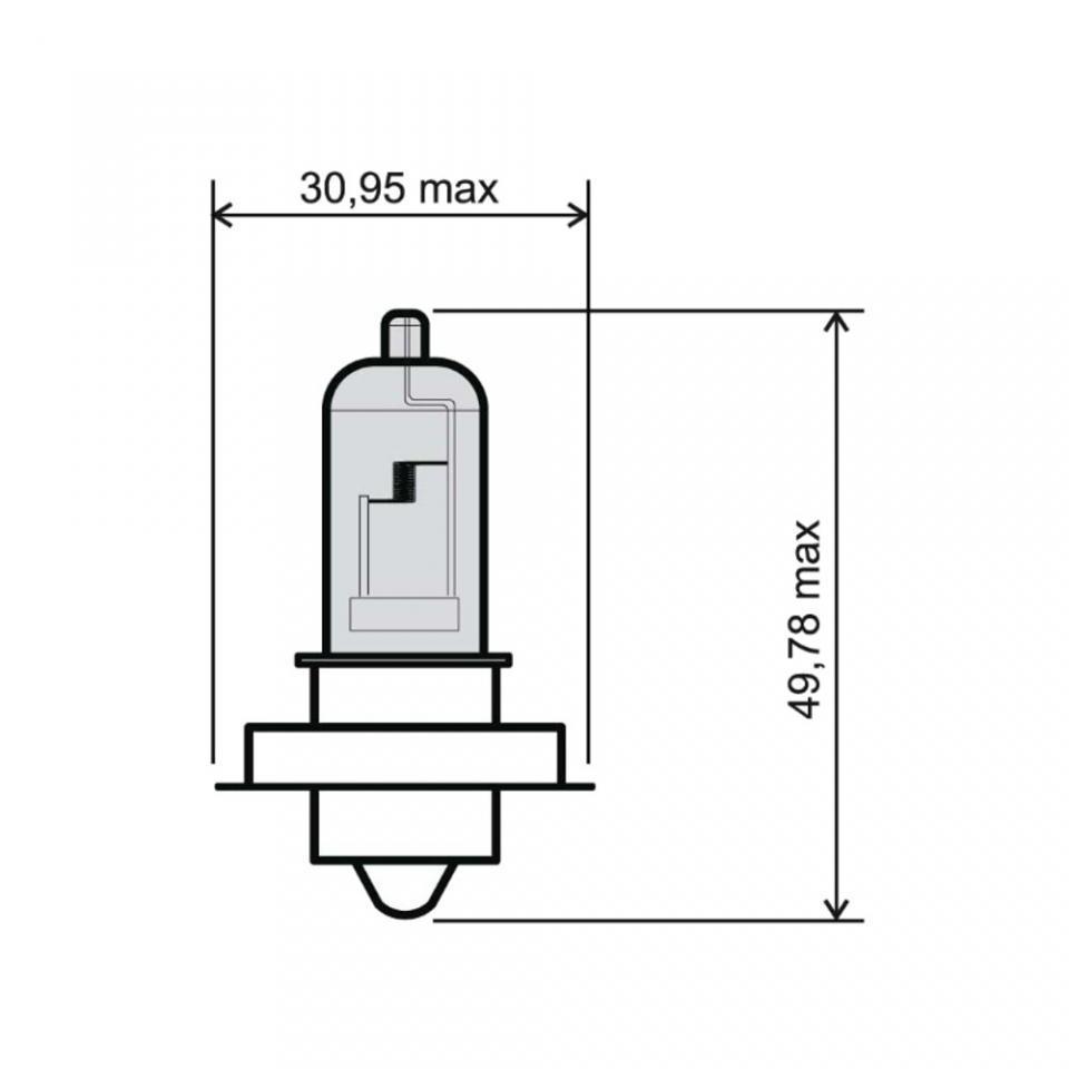 Ampoule halogène 12V 15W culot type P26S bleue RMS pour moto auto à l'unité Neuf