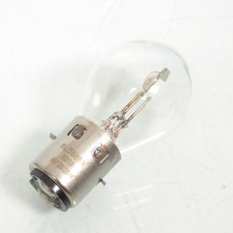 Ampoule Flosser 6V 25/25W BA20d mobylette cyclomoteur pour moto deux roues auto Neuf