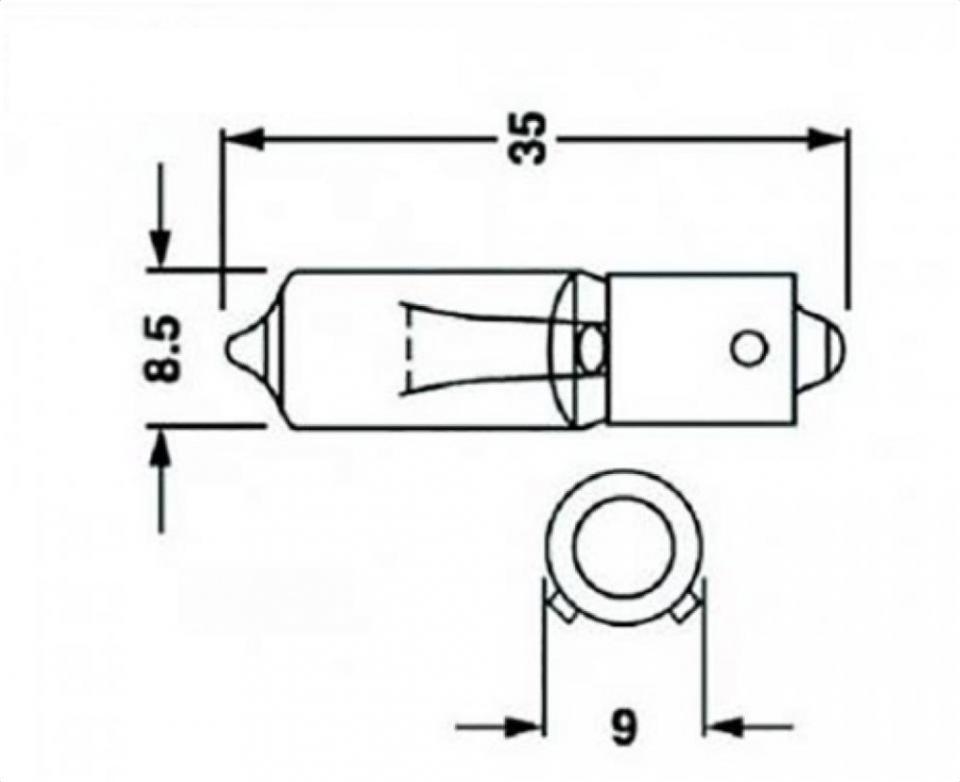 Ampoule orange 12V 21W / BAY9s BAU9s longue plot décalé 120 Neuf pour moto