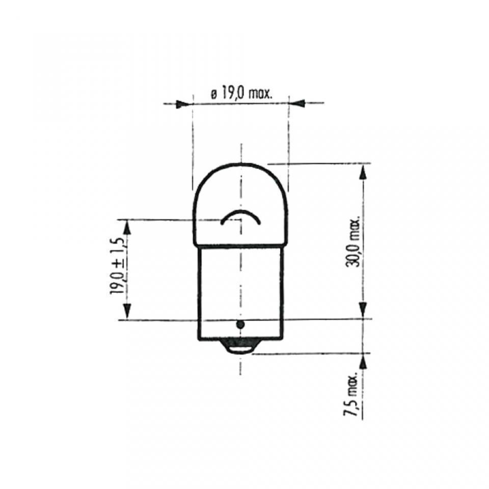 Ampoule lampe graisseur BA15s 6V 10W Flosser 14023 pour moto scooter quad