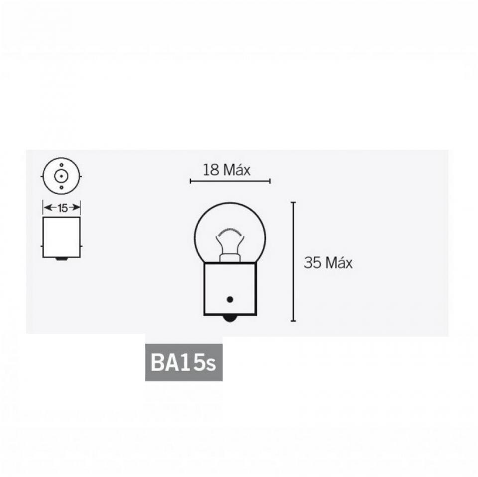 Ampoule lampe graisseur 6V 5W BA15s à plot centré face à face pour moto Flosser 4023