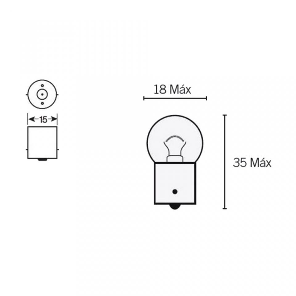 Ampoule blanche 6V 5W culot BA15S R5W Flosser pour auto moto 4023 à l'unité Neuf