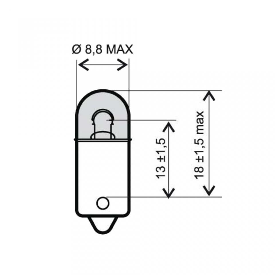 Ampoule RMS 6V 4W culot type BA9S pour moto auto scooter à l'unité Neuf