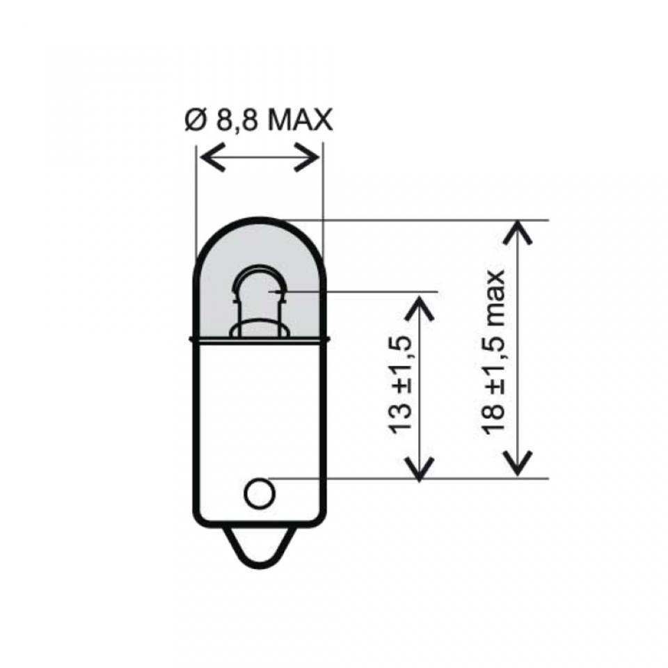 Ampoule blanche 12V 4W culot type BA9S RMS pour auto moto scooter par 10 Neuf