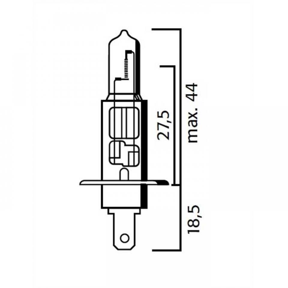 Ampoule halogène blanche Flosser H1 12V 100W P14.5s Rallye pour moto scooter auto