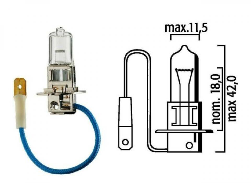 Ampoule halogène blanche Flosser H3 12V 130W PK22s Rallye pour moto scooter auto