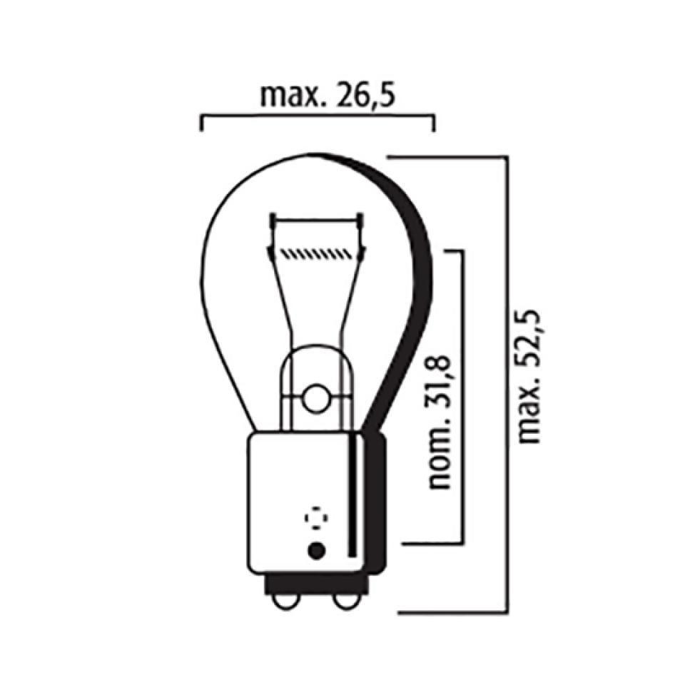 Ampoule Flosser pour moto 6V 21/5w BAY15d / x1 Neuf