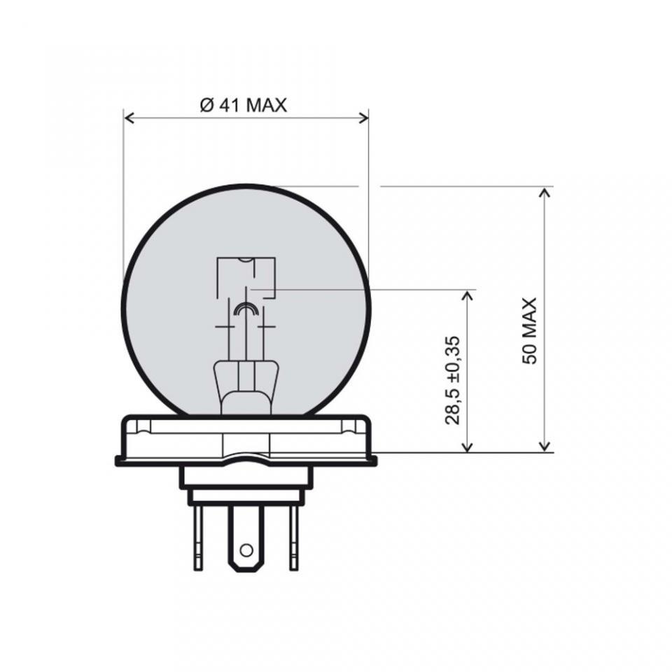 Ampoule lampe blanche M-Tech P45T 12V 45/40W G40 pour phare moto scooter auto