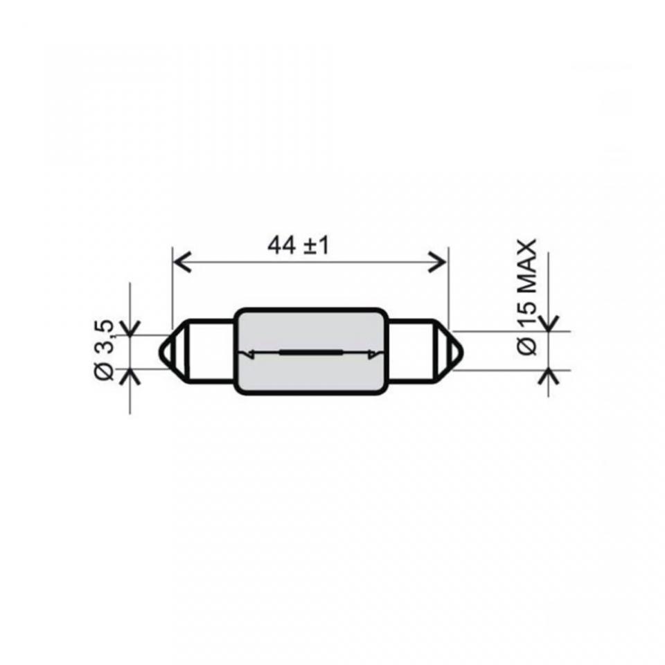 Ampoule Flosser blanche 6V 18W navette T15x44 pour moto auto 400118 à l'unité