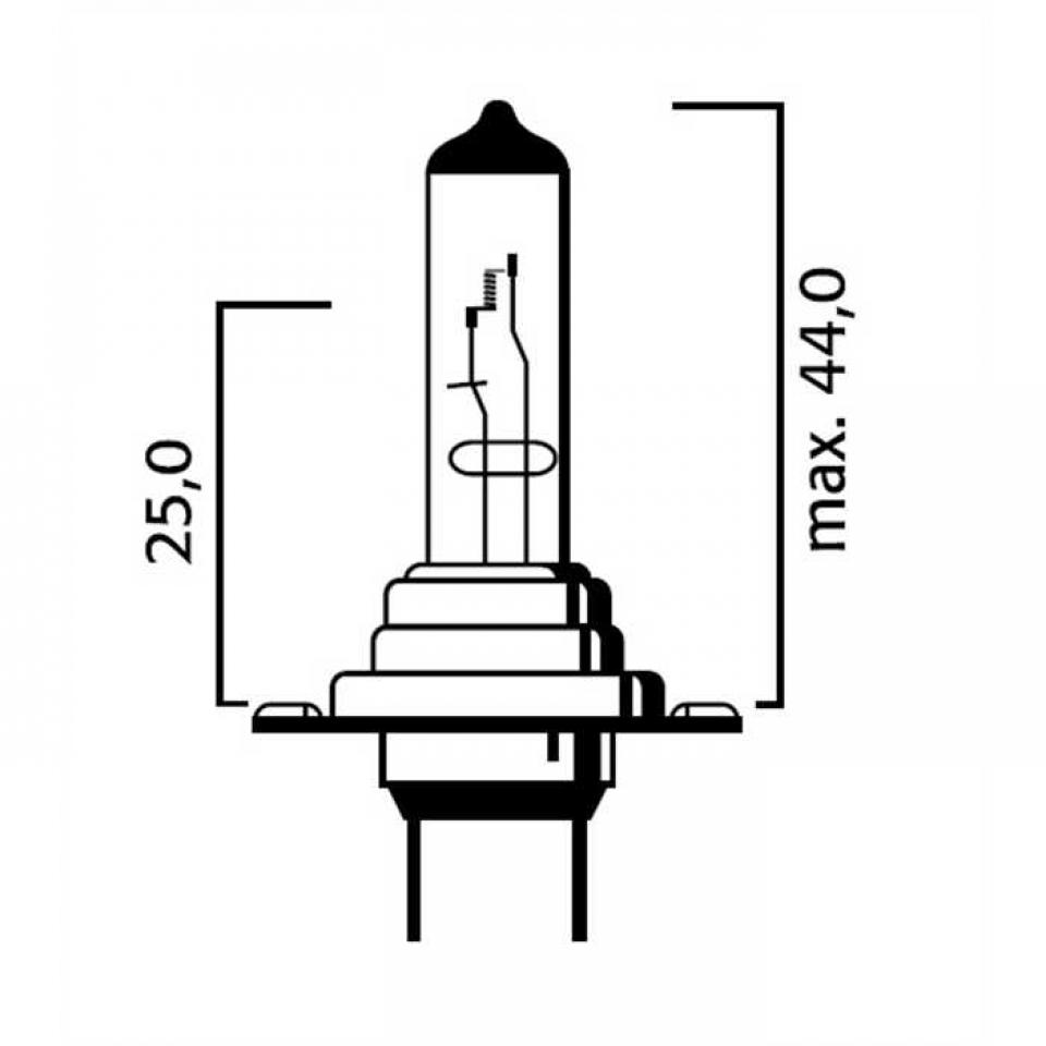 Ampoule halogène Flosser H7 12V 55W PX26d ultra white +30% 4200°K pour moto voiture