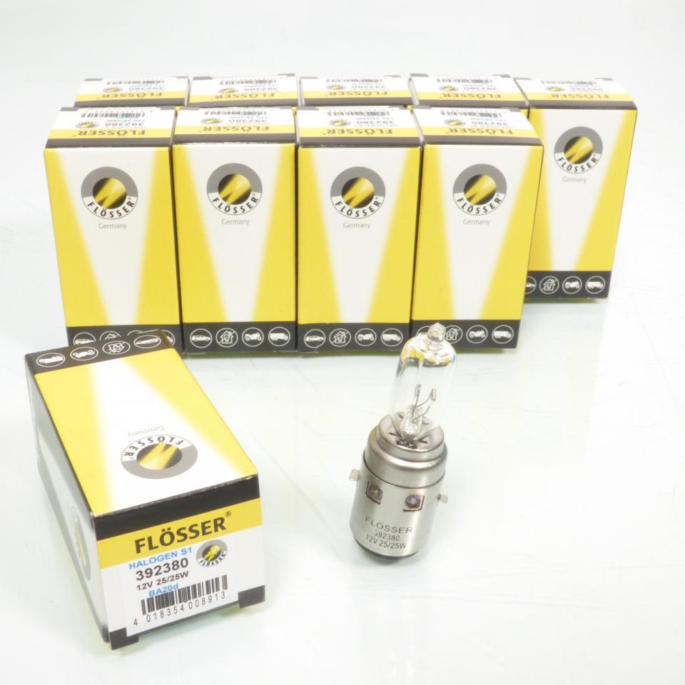 Ampoule Flosser pour scooter Derbi 50 Atlantis 392380 / BA20d 12V 25/25W S1 Neuf