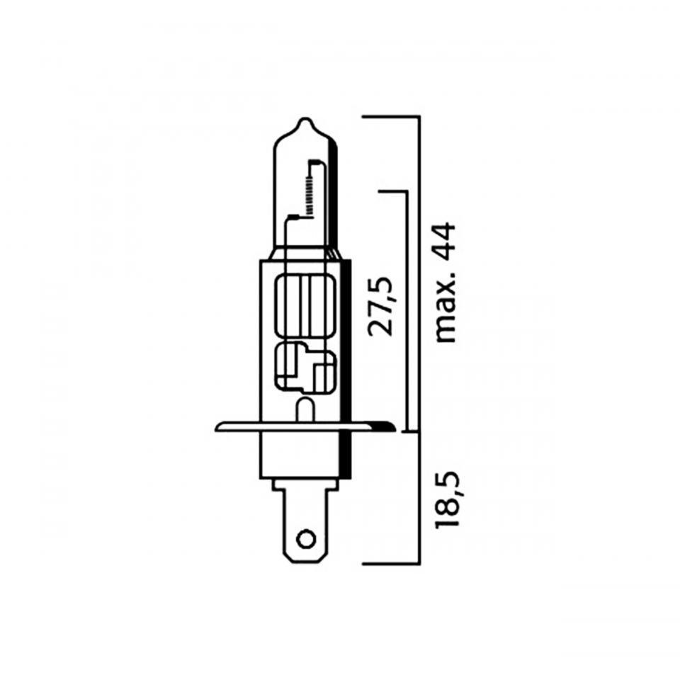 Ampoule H1 P14.5s 12V 55W Flosser Ultra White +30% 4200°K 3021300 Neuf pour moto