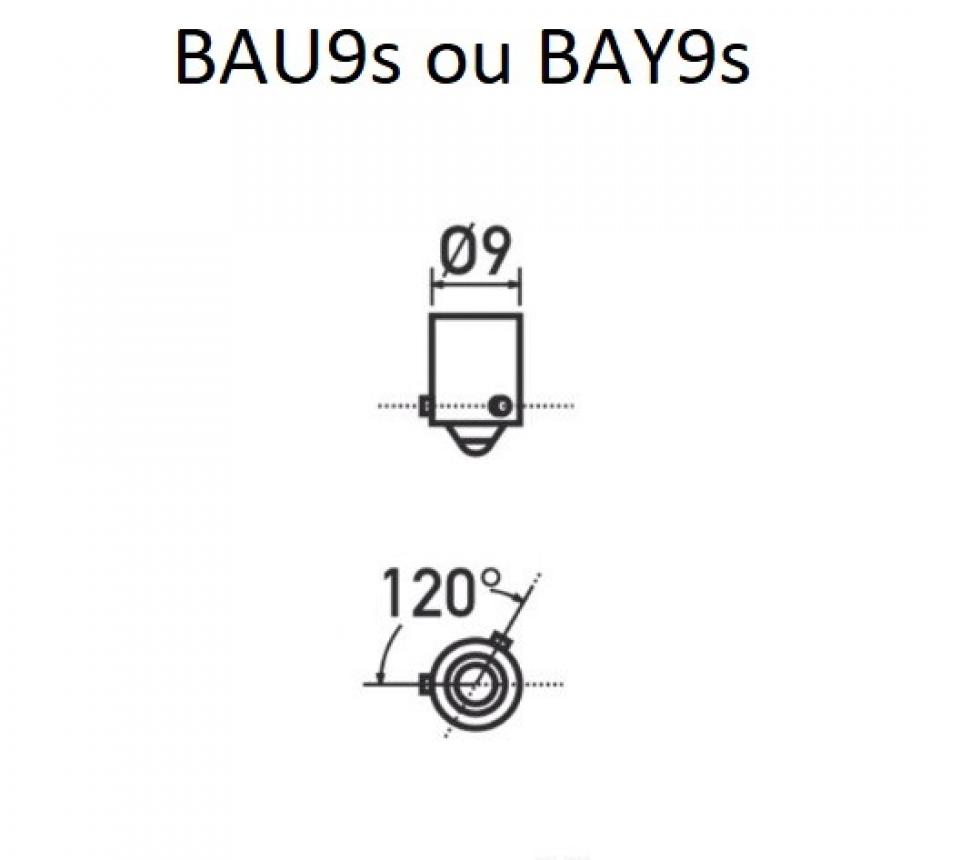 Lot 10 ampoule Flosser pour auto moto 12V 21W blanche BAY9S / 6021 Neuf